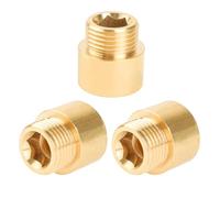 YEAUPE PRO 3 Pezzi Prolunga in Ottone G1/2"x 10mm(IG Ø 19,5mm x AG Ø 20,3mm),Raccordo Prolunga di Collegamento Filettatura in Ottone per Acqua Potabile e Riscaldamento