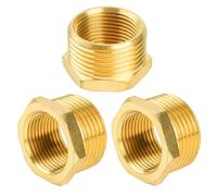 YEAUPE PRO 3 Pezzi Riduttori in Ottone da G1" a G3/4" (AG Ø 32mm x IG Ø 25mm),Connettore Filettato Maschio G1"× Femmina G3/4",Riduzione per Tubi Acqua,Gas e Olio