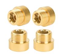 YEAUPE PRO 4 Pezzi Prolunga in Ottone G1/2"x 10mm(IG Ø 19,5mm x AG Ø 20,3mm),Raccordo Prolunga di Collegamento Filettatura in Ottone per Acqua Potabile e Riscaldamento