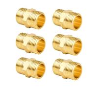 YEAUPE PRO 6 Pezzi di Ottone Capezzolo - Maschio Doppia G1/2" (Ø 20,3mm),Doppio Ugello, Ottone Adatto per Acqua Potabile