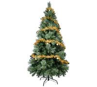 YEAUPE PRO Albero di Natale artificiale in PVC 180 cm (Ø 105 cm) | Con robusta base in metallo | Include nastro decorativo da 9 m | Per uso interno ed esterno