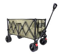 YEAUPE PRO Carrello pieghevole da 65 litri e 50 kg | il tuo assistente quotidiano multiuso con manico regolabile, verde militare