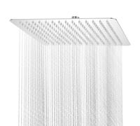 YEAUPE PRO Doccia a pioggia 12 pollici - Soffione doccia angolare in acciaio inox 304 ad alta pressione con ugelli autopulenti, montaggio a soffitto, cromato (30 x 30 cm)