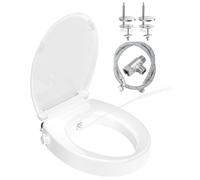 YEAUPE PRO Rialzo WC 7.1cm O-Shape PP, Sedile Alzavasi Ergonomico Stabile | Copriwater Soft Close e Sgancio Rapido, Facile Pulizia e Montaggio, Testato 175kg, 43x36.5cm, Adatto per Anziani e Disabili