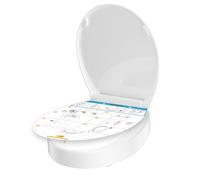 YEAUPE PRO Rialzo WC 7.1cm O-Shape PP, Sedile Alzavasi Ergonomico Stabile | Copriwater Soft Close e Sgancio Rapido, Facile Pulizia e Montaggio, Testato 175kg, 43x36.5cm, Adatto per Anziani e Disabili