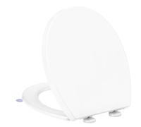 YEAUPE PRO Sedile WC con chiusura rallentata e cerniere regolabili a sgancio rapido, facile da pulire e da installare, universale, 44,7 x 37,2 cm, colore: bianco
