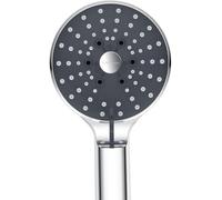 YEAUPE PRO Soffione doccia ad alta pressione - 6 modalità di getto, rotondo grande (Φ100 mm), connettori universali G1/2, palmare per soffione elettrico, pannello in silicone, nero