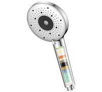 YEAUPE PRO Soffione Doccia con Filtro a 20 Fasi,Doccetta da 115mm,Doccia Soffione Anticalcare con 6 Modi Funzione,Rimuove Cloro, Metalli Pesanti,Odori,con 2 Filtro, Cromato