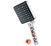 YEAUPE PRO Soffione Doccia, Doccino con Filtro con 6 Getti, 100×115 mm | Doccetta Alta Pressione Anticalcare, Soffione Quadrato Grande, Accessorio Doccia Bagno