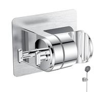 YEAUPE PRO supporto per doccetta senza forare, fissaggio con colla, supporto per doccia regolabile a 45°, supporto universale per doccetta, supporto soffione doccia, supporto per doccetta WC