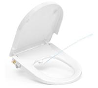 YEAUPE PRO Tavoletta WC a Forma di D con Bidet, Tavoletta WC universale Bidet, non elettrico, pressione regolabile, Soft Close Toilet Seat, Sedile WC morbido chiuso combinato bidet wc, 43 * 37 CM