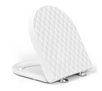 YEAUPE PRO Tavoletta WC D Forma, Copriwater, Sedile WC Chiusura Ammortizzata con