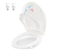 YEAUPE PRO Tavoletta WC Forma O con Riduttore Bambini e Chiusura Rallentata | Sedile con sgancio rapido e maniglia igienica, facile da pulire, installazione semplice, 44,6 x 37,2 cm per tutta la famiglia