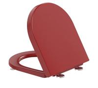YEAUPE PRO Tavoletta Wc Universale D Forma[CORTO], Sedile WC Con Chiusura Ammortizzata e Funzione di Sgancio Rapido, Rosso,42,5 x 36,3 x 4,9CM