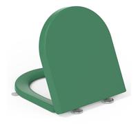 YEAUPE PRO Tavoletta Wc Universale D Forma [CORTO], Sedile WC Con Urea-Formaldeide Chiusura Ammortizzata e Funzione di Sgancio Rapido, Verde 42,5 * 36,3 * 4,9CM