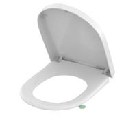 YEAUPE PRO Tavoletta Wc Universale D Forma [LUNGO], Sedile WC Urea-Formaldeide con Chiusura Ammortizzata, Sgancio Rapido & Facile da Pulire, Bianco, Modello Installaz. Incl, 46,4 * 35,9 CM