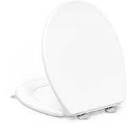 YEAUPE PRO Tavoletta wc Universali O Forma, Sedile WC Urea-Formaldeide Chiusura Ammortizzata tavoletta wc con Sgancio Rapido a un Pulsante Facile da Pulire, Bianco 44,6 * 37,5 * 5,2CM
