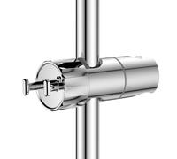 YEAUPE Supporto di Ricambio per Soffione Doccia - Universale Supporto Doccia Regolabile con 2 ganci per asta doccia da 16-28 mm, Porta Doccino, Porta Doccino per Doccia in ABS, Cromato