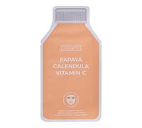 YEAUTY Maschera in panno SMOOTHIE, papaia, calendula, vitamina C, combatte i segni visibili dell'invecchiamento cutaneo, 100% biodegradabile, confezione da 1