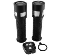 Yeaxxsqy Manopole per Manubrio a LED Integrate 1 Paio, indicatori di direzione per Scooter, Nere, 14, 3 cm, luci per Scooter