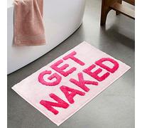 YEBABFIT BOVEU Get Naked Bathroom Rugs Bath Mats, 17" x 24" Non Slip Absorbent Small Bath Rugs, Machine Washable Pink Bath Mat for Bathtub Bathroom Floor, Light Pink