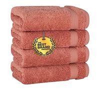 YEBABFIT Cotton Paradise, Hand Towel Set, 100% Turkish Cotton 16x28 inch 6 Piece Hand Towels for Bathroom, Soft Absorbent Face Towel Clearance Set, Coral