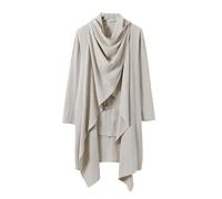 YEBAITOU Camicia da uomo autunno stile cinese canapa antica Zen Fake due parti, beige., XL