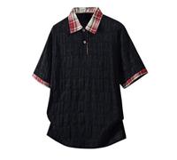 YEBAITOU Maglietta da uomo a maniche corte con colletto alla coreana, aderente, resistente, per allenamento, corsa, abbigliamento all'aperto, Nero , XS