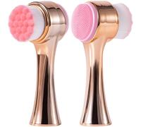 Yebeauty Spazzola per la pulizia del viso, spazzola manuale in silicone, setole morbide ultra sottili, esfoliante, per la pulizia profonda dei pori, strumento a doppio lato per massaggiare, rimuovere