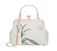 YeBon Retro Catena Della Spalla Messenger Clutch Stile Cinese Orchidea Rosa Ricamato Jacquard Borse Da Sera Delle Donne
