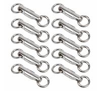 Yechiry 10 Pezzi Connettore Girevole con Cuscinetto a Sfera da Pesca, Girelle da Pesca con Rotazione Flessibile in Acciaio Inossidabile, Connettore di Design della Maniglia per la d'