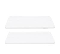 Yechiry 2 Pezzi di Sottobicchieri di Diatomite Assorbenti D'acqua, Piatto di Sapone di Terra Diatomaceo in Rapida Asciugatura con Cuscinetti del Piede in Silicone per il Banco (WHITE)