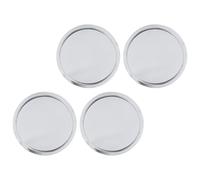 Yechiry 4 Pcs Universale 75 Mm Dia 4 Clips Rotelle del del Centrale Ruota, Coprifuoco, Nero per Veicolo Automatico, OD: 2,95 "(75 Mm), ID: 2,56", Pezzi Centrali a Ruota (Elettroplato)