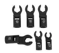 Yechiry 6PCS Chiavi a Zampa di Corvo 1/2 3/8 Pollici Drive Presa a 6 Punti Apertura 180 Gradi Testa Flessibile Set di Chiavi per Linea Carburante 12mm 14mm 16mm 17mm 18mm 19mm