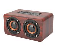Yechiry Altoparlante Bluetooth in Finto Legno Subwoofer Ad Alta Potenza Lettore Musicale Wireless per Uso Interno Ed Esterno Estetica retrò (Grano di mogano (esportazione))