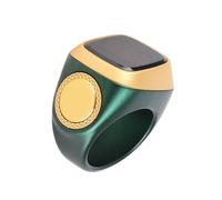 Yechiry Anello da Dito Contatore Elettronico Intelligente da 18 Mm con Promemoria Vibrante per il Conteggio Quotidiano per Promemoria della Preghiera Compatibile con L'app IQibla Adatto per Utenti