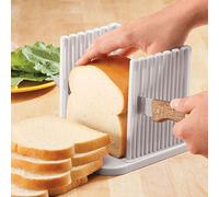 Yechiry Attrezzo da Professionale per Stampo per Affettatrice per Pane, per Affettare in Modo Uniforme la Guida per il Taglio del Pane, Scatola di Stoccaggio in ABS Bianco
