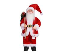 Yechiry Bambola di Babbo Natale in Piedi da 12 Pollici, Statuetta di Babbo Natale con Postura Vivida, Decorazione Natalizia per la Festa della Finestra del Negozio di Casa (F)