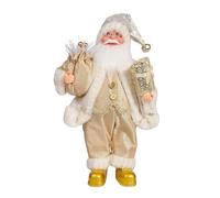Yechiry Bambola di Babbo Natale in Piedi da 12 Pollici, Statuetta di Babbo Natale con Postura Vivida, Decorazione Natalizia per la Festa della Finestra del Negozio di Casa (C)