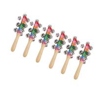 Yechiry Bastoncini con Campanelli Tremanti, Manico in Legno con 10 Campanellini Colorati, Strumento a Percussione Educativo Precoce per Bambini Dai 3 Agli 8 Anni