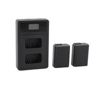 Yechiry Batteria per Fotocamera NP FW50, 7,2 V 1850 mAh con Doppio Display LED USB, Dock di Ricarica, Batteria di Ricambio per Fotocamera ZVE10, ILCE 5000, 6500, 7M2, NEX C3 5T