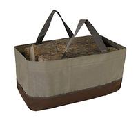 Yechiry Borsa Grande per Legna da Ardere, Borsa Porta Tronchi in Tela Cerata Resistente con Design di Apertura Ad Alta capacità, Ideale per Porta Legna da Ardere e Contenitore Multifunzione