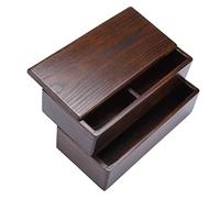 Yechiry Box in Legno con Design a Doppio Strato Ideale per Trasportare il Pranzo Al Sushi per il Picnic in Ufficio Scolastico 18 * 8,8 * 10 Cm