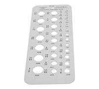 Yechiry Calibro per Trapano in Acciaio Inossidabile, Calibro per Fori in Metallo a Doppia Faccia, 29 Fori con Scale Trasparenti, Ideale per Punte da Trapano di Dimensioni 17/64-1/2 e 0,062-0,250