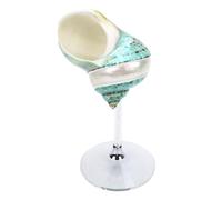 Yechiry Calice Creativo a Forma di Conchiglia, Bicchiere da Cocktail Romantico Lucidato a Mano per Bevande Fredde con un Design Distintivo a Forma di Conchiglia. Bicchieri Estetici (GREEN)