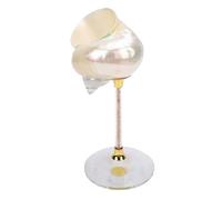 Yechiry Calice Creativo a Forma di Conchiglia, Bicchiere da Cocktail Romantico Lucidato a Mano per Bevande Fredde con un Design Distintivo a Forma di Conchiglia. Bicchieri Estetici (WHITE)