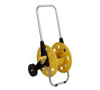 Yechiry Carrello Avvolgitubo con Ruote, Avvolgitubo da Giardino per Carichi Pesanti, Previene Attorcigliamenti Grande capacità per Esterni Capacità di 60 M Tipo a Spinta Manuale Giallo