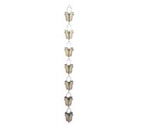 Yechiry Catena di Pioggia in Bronzo Treppiede, Catena Decorativa in Bronzo Antica Elettroplata di Ferro di Grondaia Sospesa con Gancio per Giardini Patios
