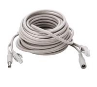 Yechiry Cavo CCTV Ethernet RJ45 + Alimentazione CC Estensione Cat 5 Migliorata per Telecamere IP NVR 20M per la Sicurezza Domestica (10 milioni)