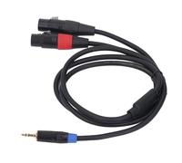 Yechiry Cavo Sdoppiatore a Y Doppio XLR Femmina a 3,5 Mm, Adattatore per Microfono di Interconnessione Aux Stereo, Cavo Connettore XLR con Codice Colore Placcato Oro 24k, Ideale per Microfono e